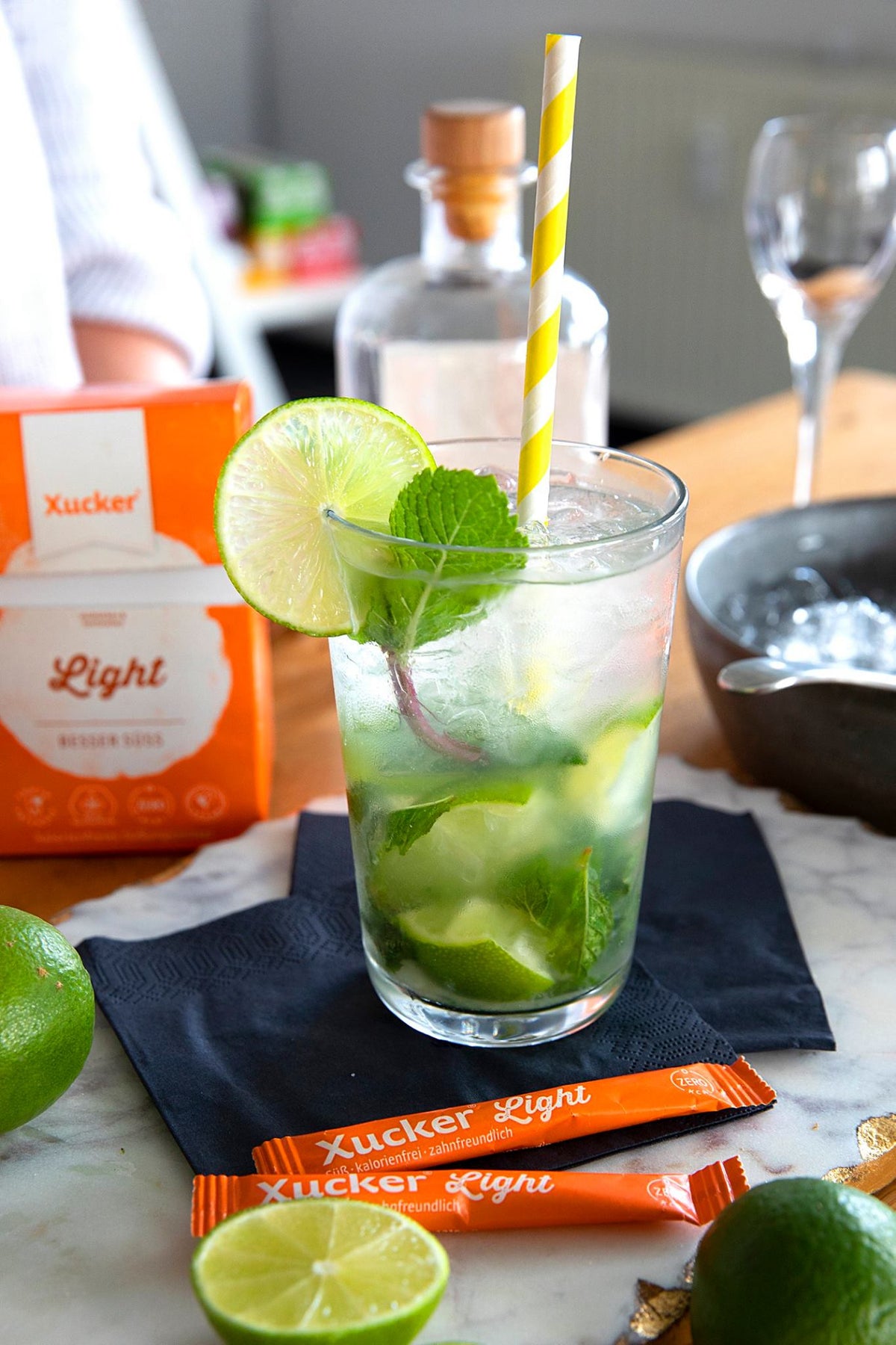 Low carb Mojito cocktail
