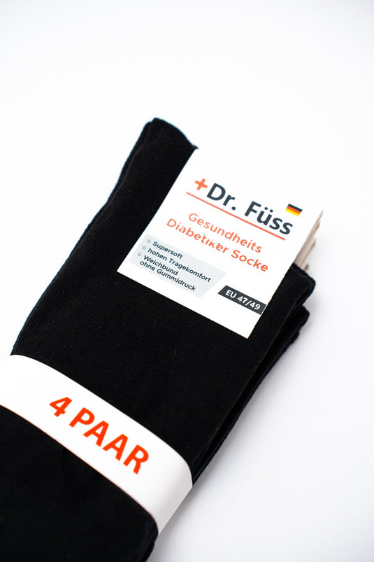 4-pack of Diabetic socks by Dr.Füss in 4 colors