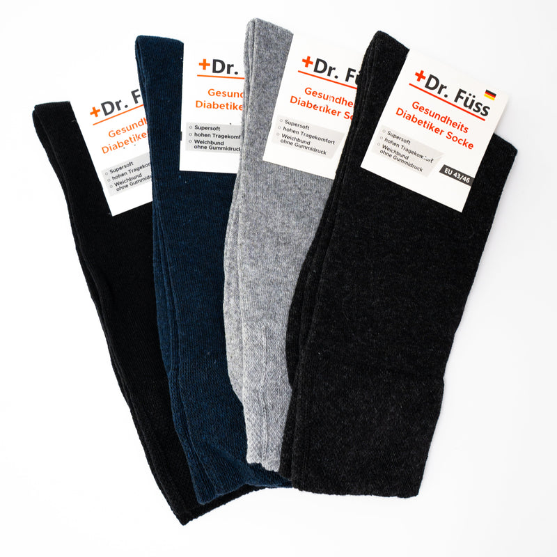 Load image into Gallery viewer, 4-pack of Diabetic socks by Dr.Füss in 4 colors
