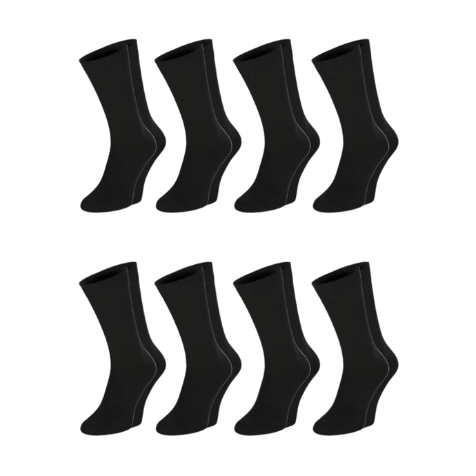 8-pack of Diabetic socks (Black)