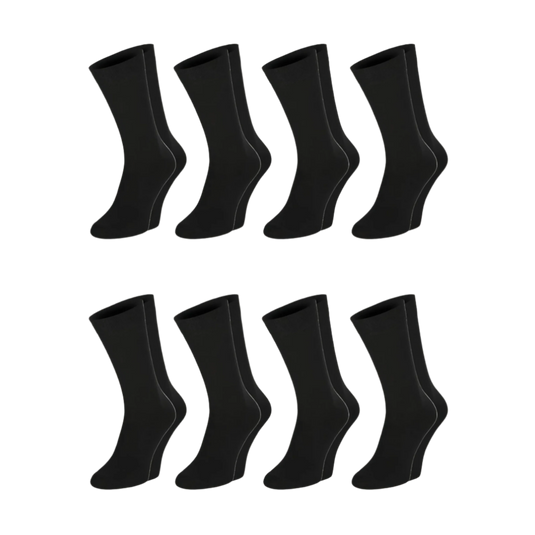 8-pack of Diabetic socks (Black)