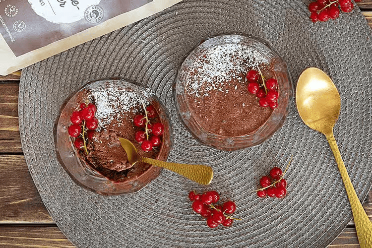 Iced chocolate mousse
