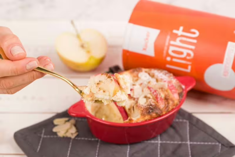 Quark casserole with apple & cinnamon