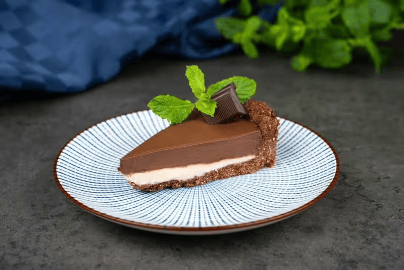 Chocolate mint tart