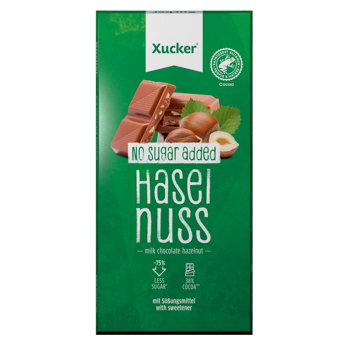 Xylitol milk chocolate with hazelnut