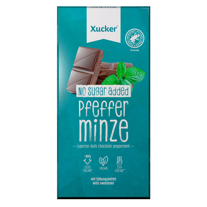 Vegan dark chocolate peppermint with xylitol