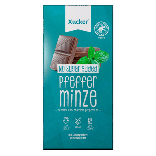 Vegan dark chocolate peppermint with xylitol