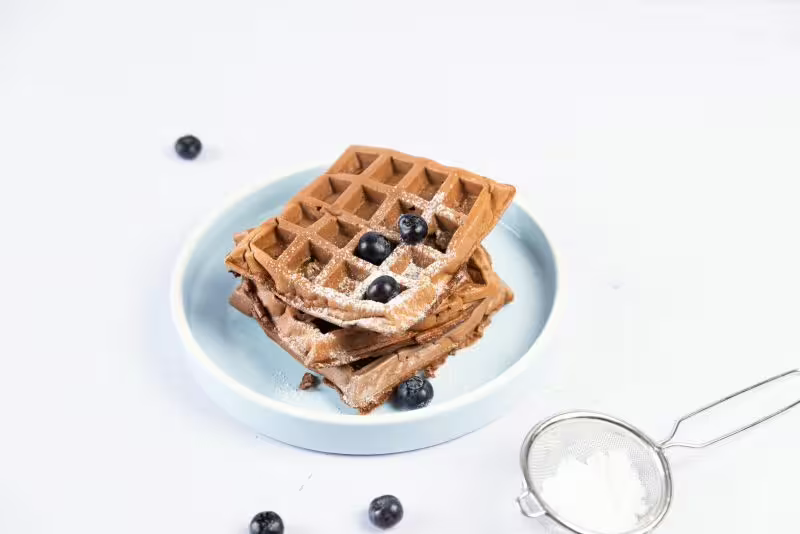 Chocolate protein waffles