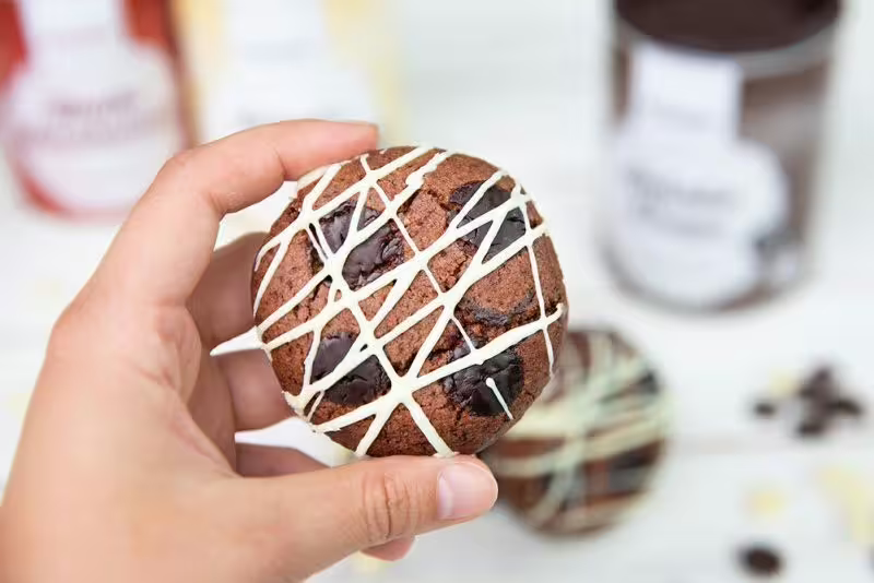 Triple chocolate cookies