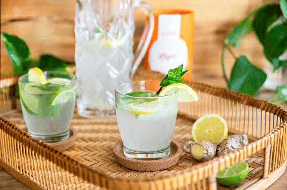 Lemonade with ginger