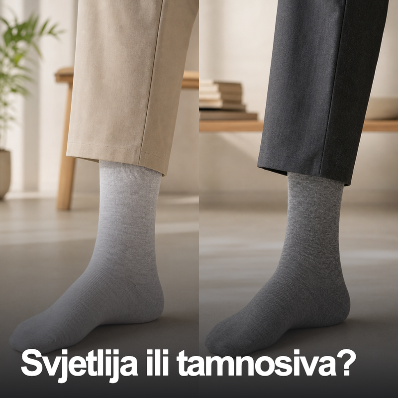Učitajte sliku u galerijski prikaz, Svjetlija i tamnosiva Dr. Füss čarapa u dva stila
