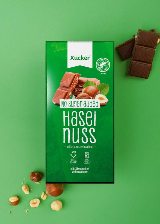 Xylitol milk chocolate with hazelnut