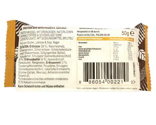 Pulsin Caramel Choc Peanut Protein Bar