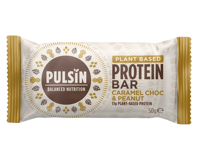 Pulsin Caramel Choc Peanut Protein Bar
